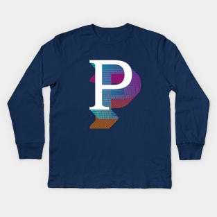 Letter P Kids Long Sleeve T-Shirt